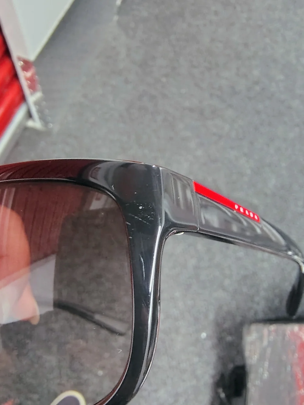 Prada Linea Rossa Oversized Brown Gradient Sunglasses